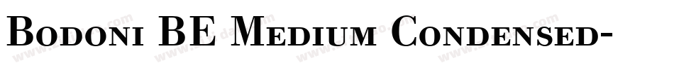 Bodoni BE Medium Condensed字体转换